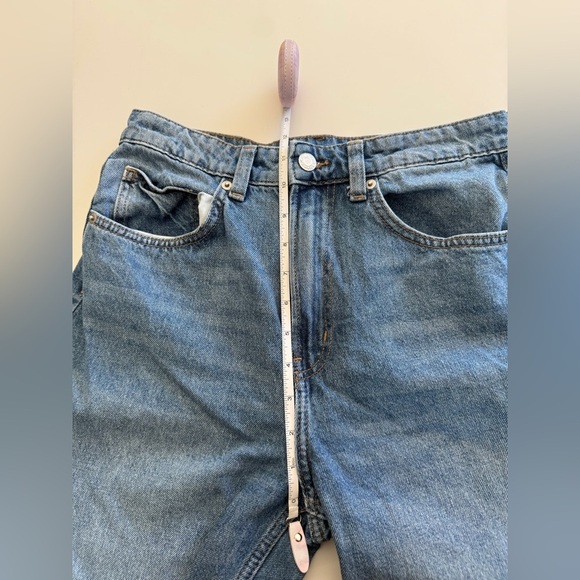&Denim-90’s Straight-Blue Jean-High Waisted-Classic-100%-Size 6 - Picture 7 of 10